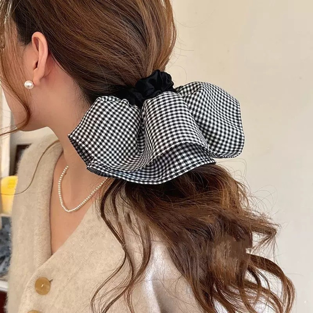Extra Large Plaid Hair Ties El - đánh giá và giá Travel Accessories Aesthetic