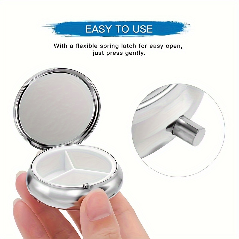 1pc flat portable round metal  - đánh giá và giá Travel Accessories As Gifts