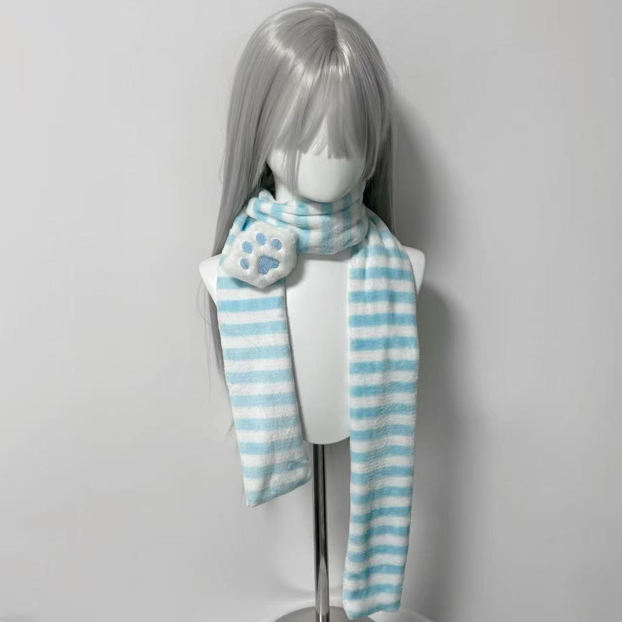 Kawaii Kniied Scarf Cat Paw De - đánh giá và giá Travel Accessories Aesthetic