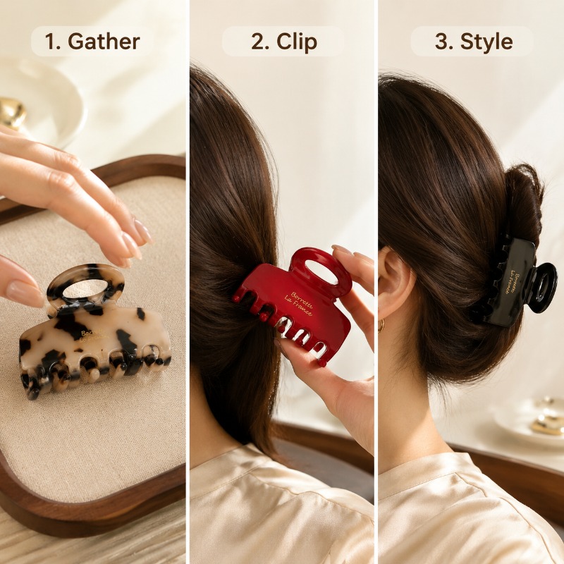 French Medium Hair Claw Clips  - đánh giá và giá Travel Accessories Aesthetic